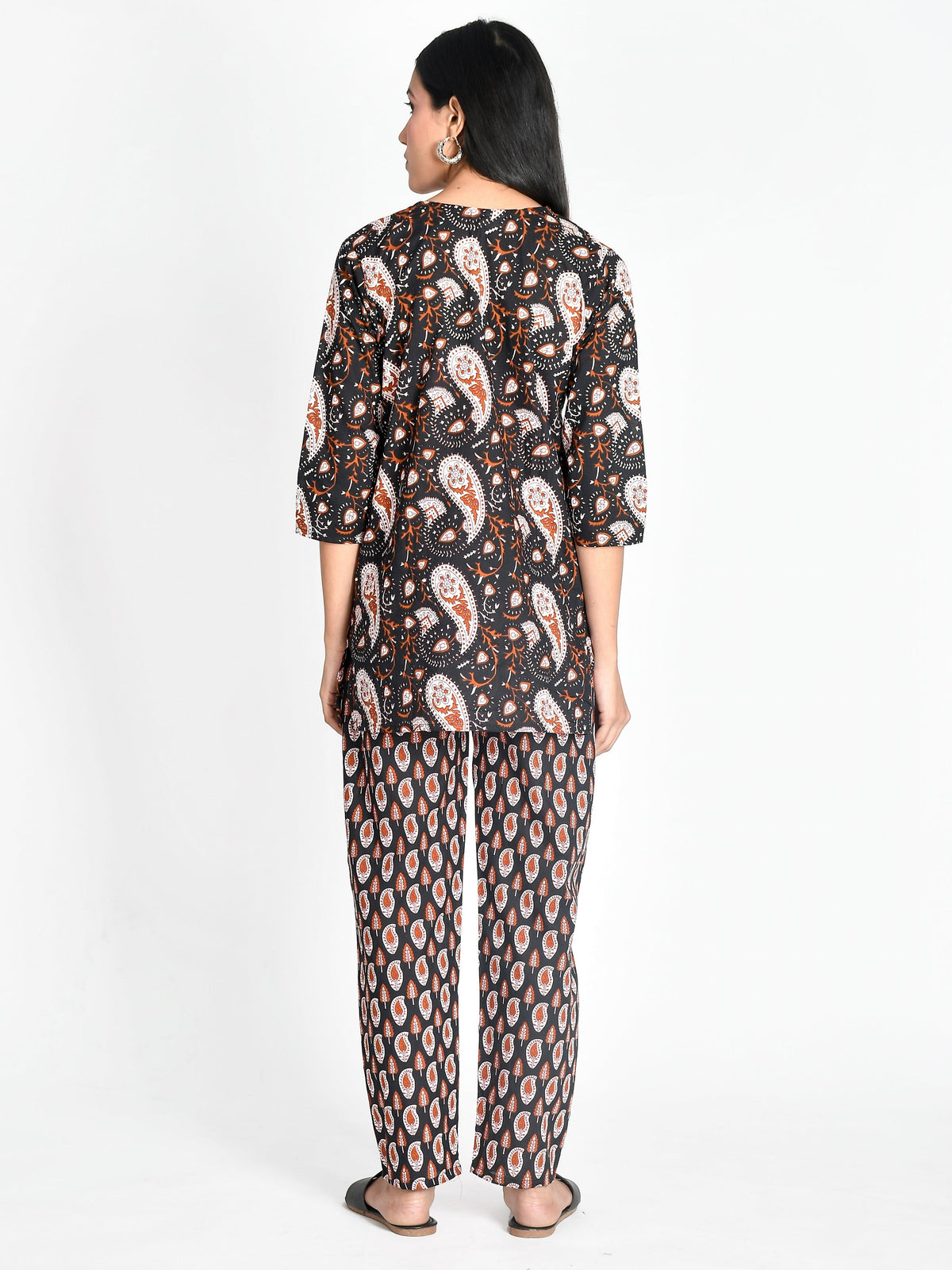 Women Pure Cotton Floral Printed Night Suit For Women/girls