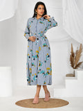 Grey printed Party wear western Dresses for Girls/women