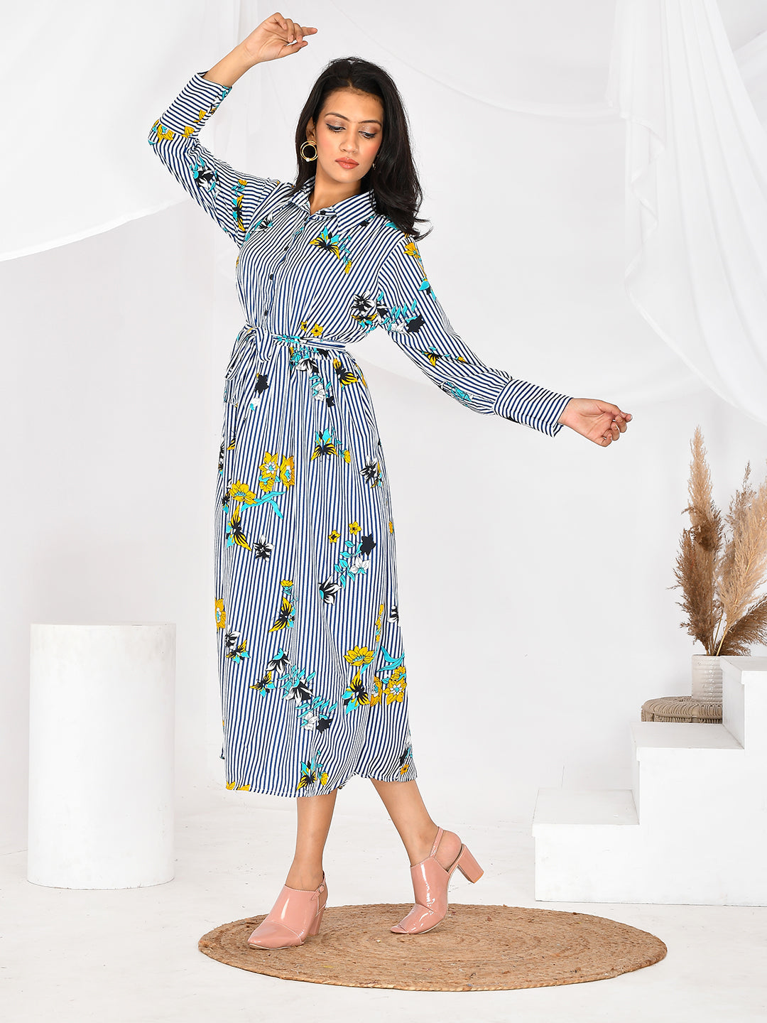 Grey printed Party wear western Dresses for Girls/women