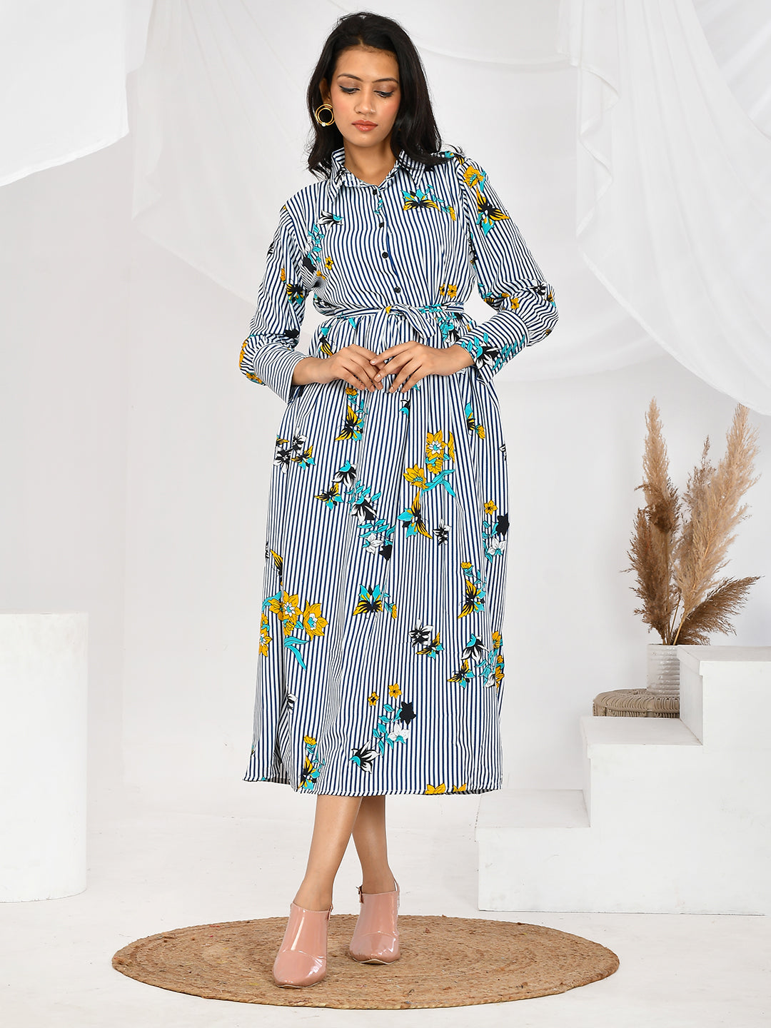 Grey printed Party wear western Dresses for Girls/women