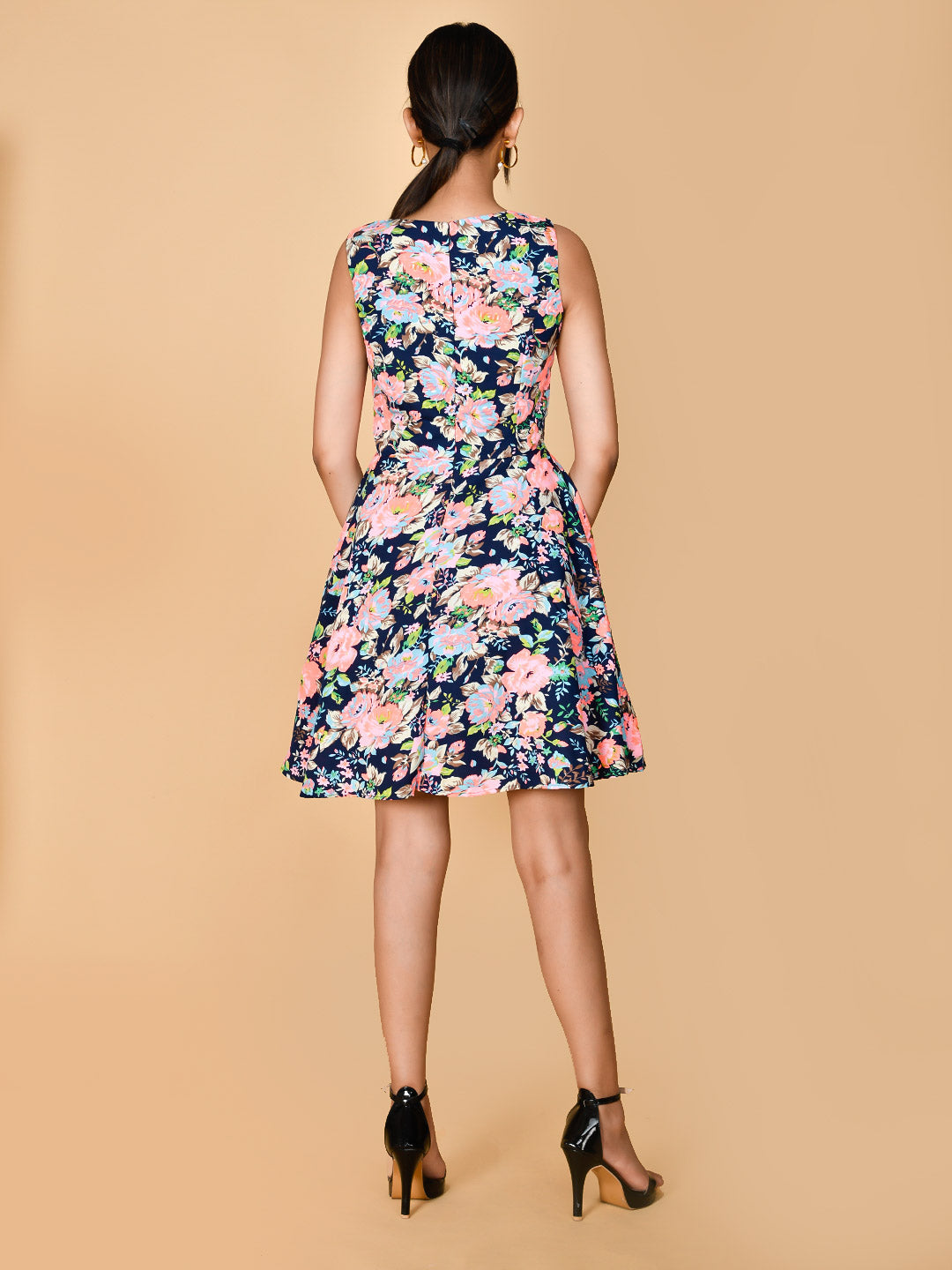 Multi Colour Printer Flower Dresses for Girls/Women